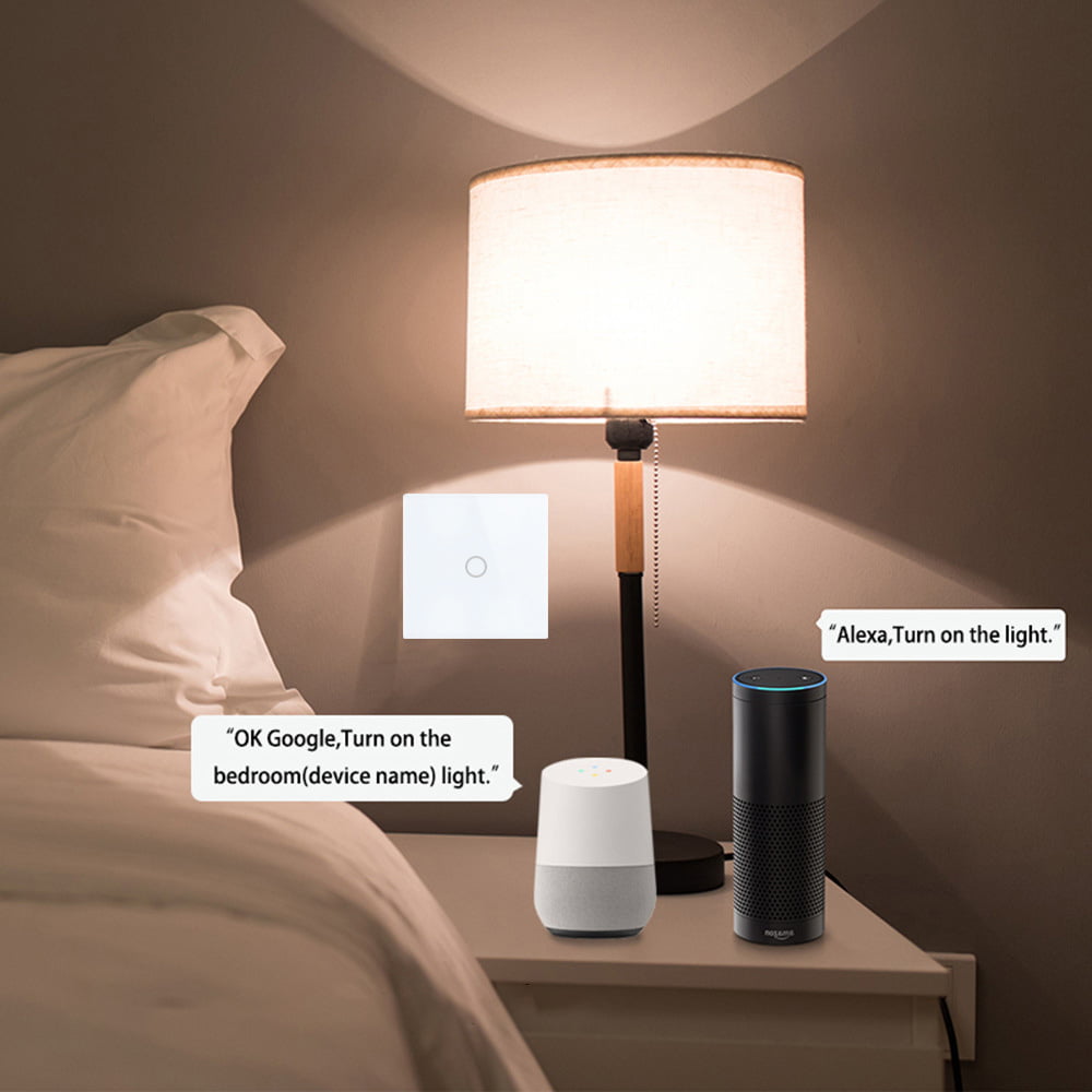 Intrerupator inteligent cu touch Wi-Fi + RF si panou tactil din sticla, fara NUL Smart Home 21