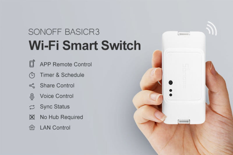 Releu inteligent cu un canal, Wi-Fi + RF, RFR3, Sonoff 12