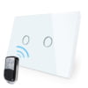 Intrerupator cu touch wireless RF, standard italian, panou de sticla, telecomanda inclusa, Livolo 11