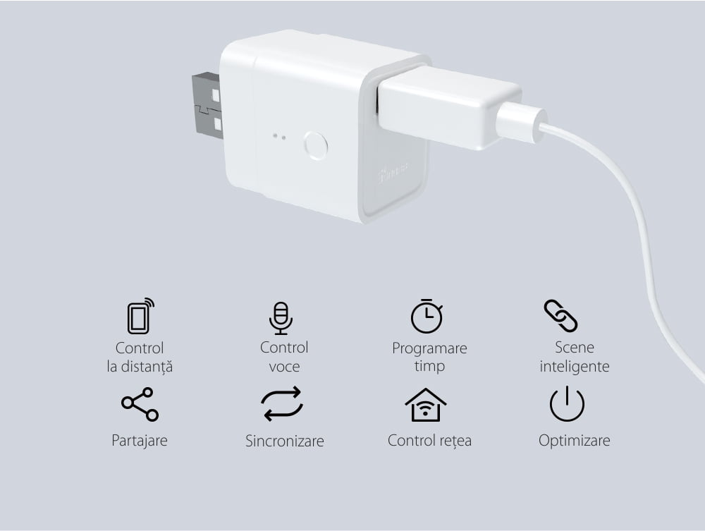 Adaptor USB Inteligent Sonoff, Micro, 5V, Wireless, Compatibil cu Google Home, Alexa & eWeLink 15