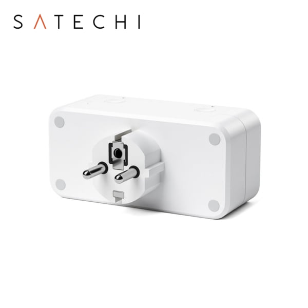 Priza inteligenta dubla Satechi, Compatibila cu Apple HomeKit, Monitorizare consum energie, Control din aplicatie 3