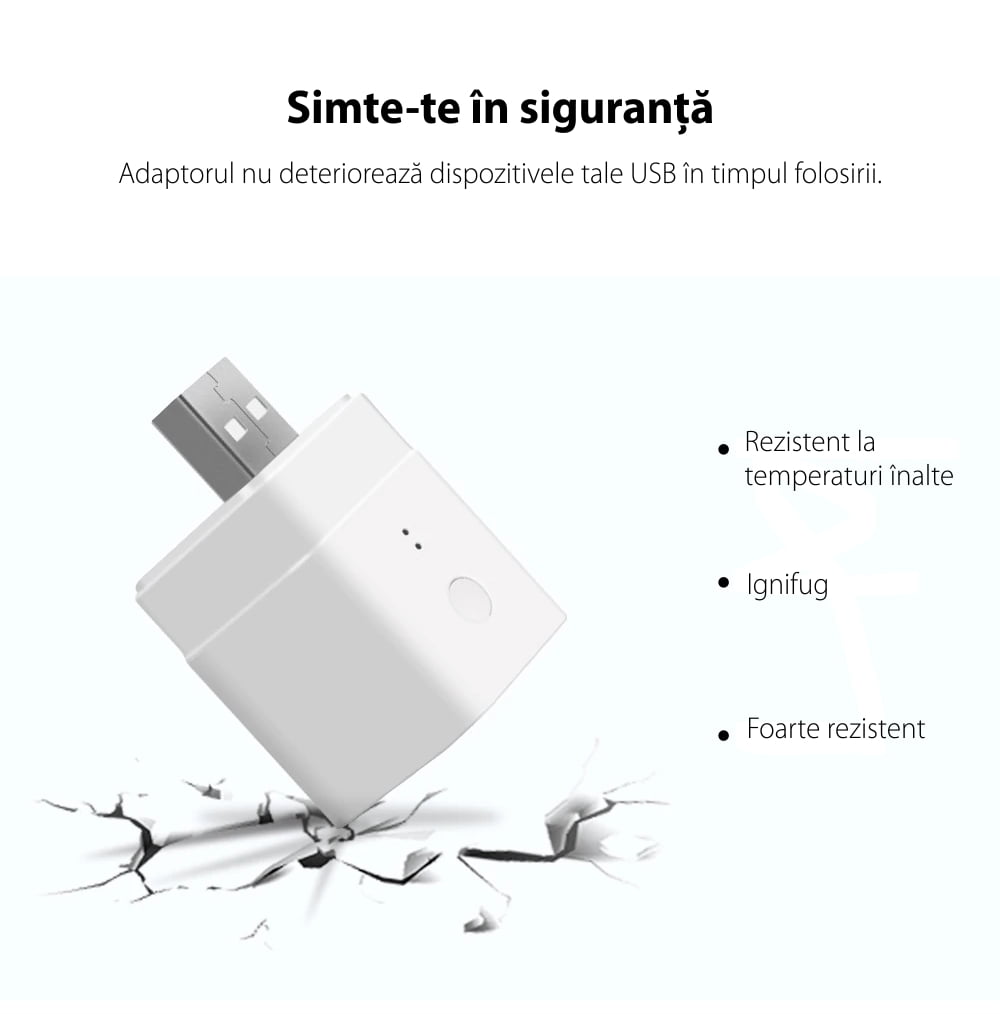 Adaptor USB Inteligent Sonoff, Micro, 5V, Wireless, Compatibil cu Google Home, Alexa & eWeLink 12